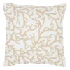 Housse de coussin motif coreil blanc et beige 45x45cm - estran