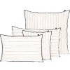 Housse de coussin rayée en lin et coton blanc 40x60cm - Calvi II