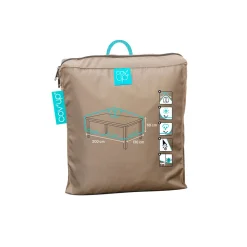 Housse de table de jardin rectangulaire taupe 200x130x60cm