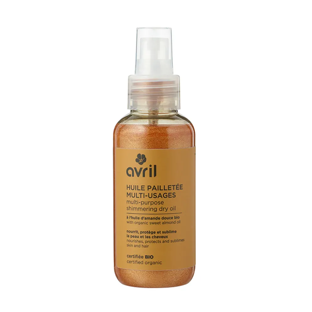 Huile pailletée multi-usages 100ml - certifiée bio