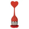 Infuseur thé en inox rouge - Coeur