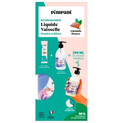 Kit découverte liquide vaisselle amande (1 bouteille + 1 recharge) 250ml