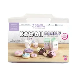 Kit Fimo Kawaii Family 18 pièces