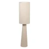 Lampadaire en coton blanc cassé h130cm E27x2 - Calypsa