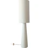 Lampadaire en velours côtelé blanc h130cm E24 - Saturne