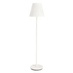 Lampadaire solaire LED en acier blanc h180cm