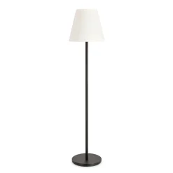 Lampadaire solaire LED en acier noir h180cm