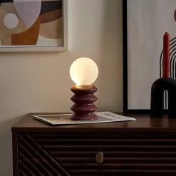 Lampe à piles en céramique terracotta h21cm