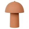 Lampe champignon en céramique terracotta h31cm E27 - Sand