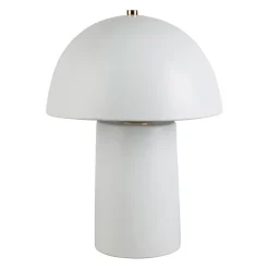 Lampe champignon en céramique blanc h31cm E27 - Sand