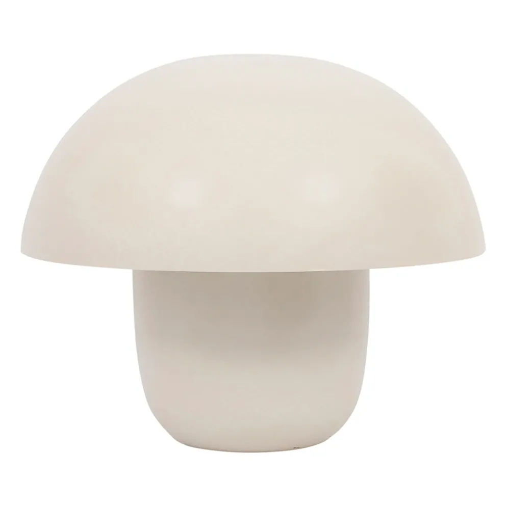Lampe champignon en fer beige h35cm E27 - Champart
