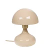 Lampe champignon en fer crème h24cm E27 - Paulette