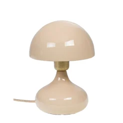 Lampe champignon en fer crème h24cm E27 - Paulette