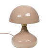 Lampe champignon en fer taupe h28cm E27 - Josette