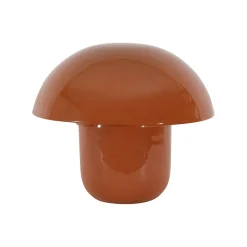 Lampe champignon en fer terracotta h25cm E14 - Champart