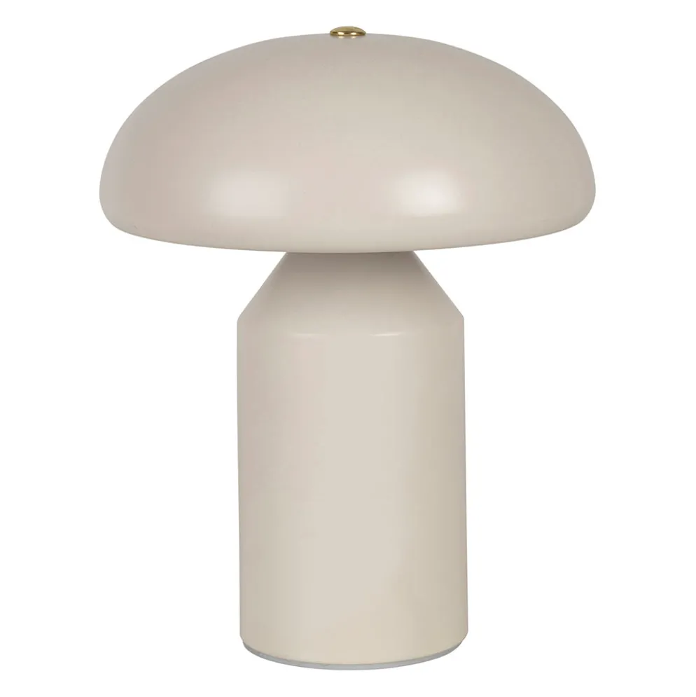 Lampe champignon tactile à piles en fer blanc h23cm - Arty