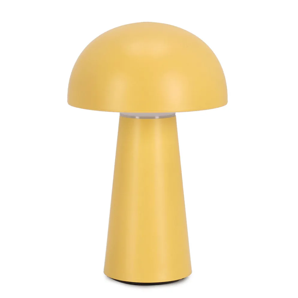 Lampe champignon tactile LED jaune h23cm - Idrial