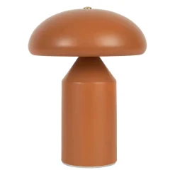 Lampe champignon tactile à piles en fer terracotta h23cm - Arty
