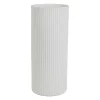 Lampe cylindre en porcelaine blanc h28cm E14 - Sweet Leaves