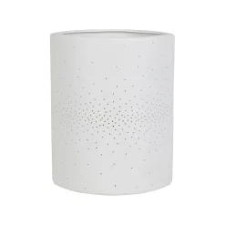 Lampe cylindre en porcelaine blanc h23cm E14 - Lycias