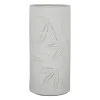 Lampe cylindre en porcelaine blanc h24cm E14 - Palmea