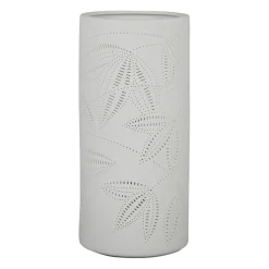 Lampe cylindre en porcelaine blanc h24cm E14 - Palmea