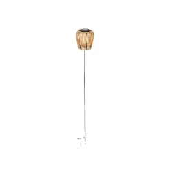 Lampe de jardin solaire en résine crème h104cm