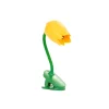 Lampe de lecture à piles tulipe vert et jaune h11cm