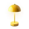 Lampe de table LED rechargeable en métal jaune h25cm