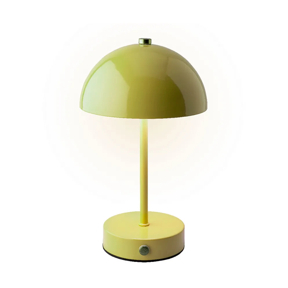 Lampe de table LED rechargeable en métal vert h25cm