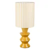 Lampe en coton et céramique moutarde h39cm E27 - Verda