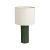 Lampe en coton et fer vert h47cm E14 - Essencia