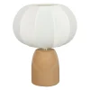 Lampe en céramique beige h26cm E14 - Lumi