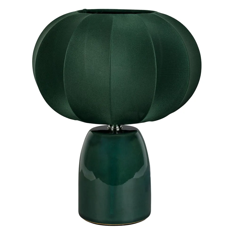Lampe en céramique émeraude h26cm E14 - Lumi