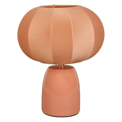 Lampe en céramique pêche h26cm E14 - Lumi