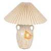 Lampe en céramique terracotta et écru h40cm E27 - Greeka