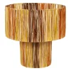Lampe en fer et raphia multicolore h40cm - Seguia