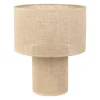 Lampe en lin beige h34cm E14 - Desert