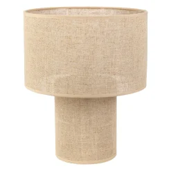 Lampe en lin beige h34cm E14 - Desert