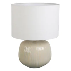 Lampe en lin et céramique sauge h52cm E27 - Klaros