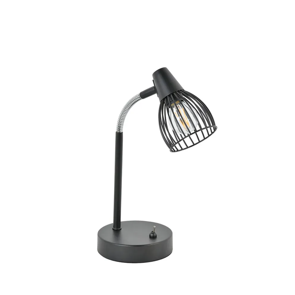 Lampe en métal filaire noir h37cm E14