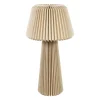 Lampe en papier et en lin beige h94cm E27 - Fontelo