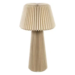Lampe en papier et en lin beige h94cm E27 - Fontelo