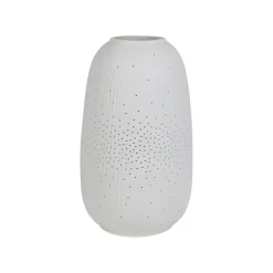 Lampe en porcelaine blanc h24cm E14 - Ellipse