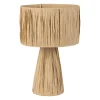 Lampe en raphia et fer h30cm E27 - Organic