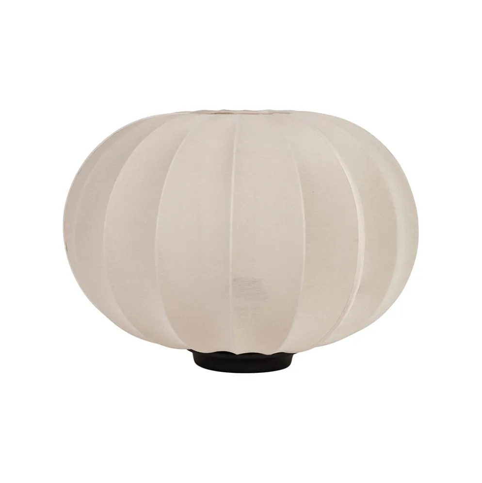 Lampe en sapin et coton beige h25cm E27 - Klosen
