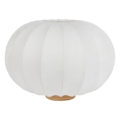 Lampe en sapin et coton écru h29cm E27 - Aurore