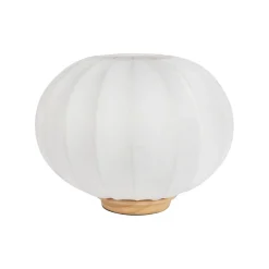 Lampe en sapin et coton écru h24cm E27 - Aurore