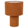 Lampe en velours côtelé terracotta h41cm E27 - Element