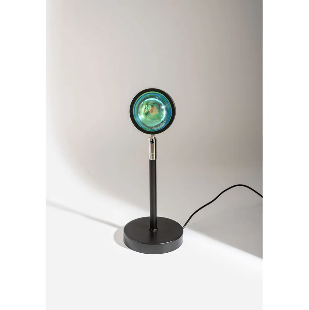 Lampe LED coucher de soleil noir h26cm